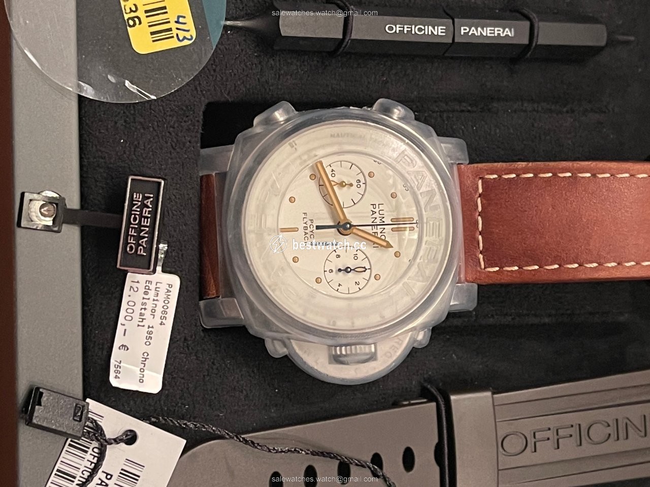 IMG_9085 Panerai Luminor 1950 3 Days Chrono Flyback Mens watch Unisex Automatic Steel PAM 00654 Replica 2