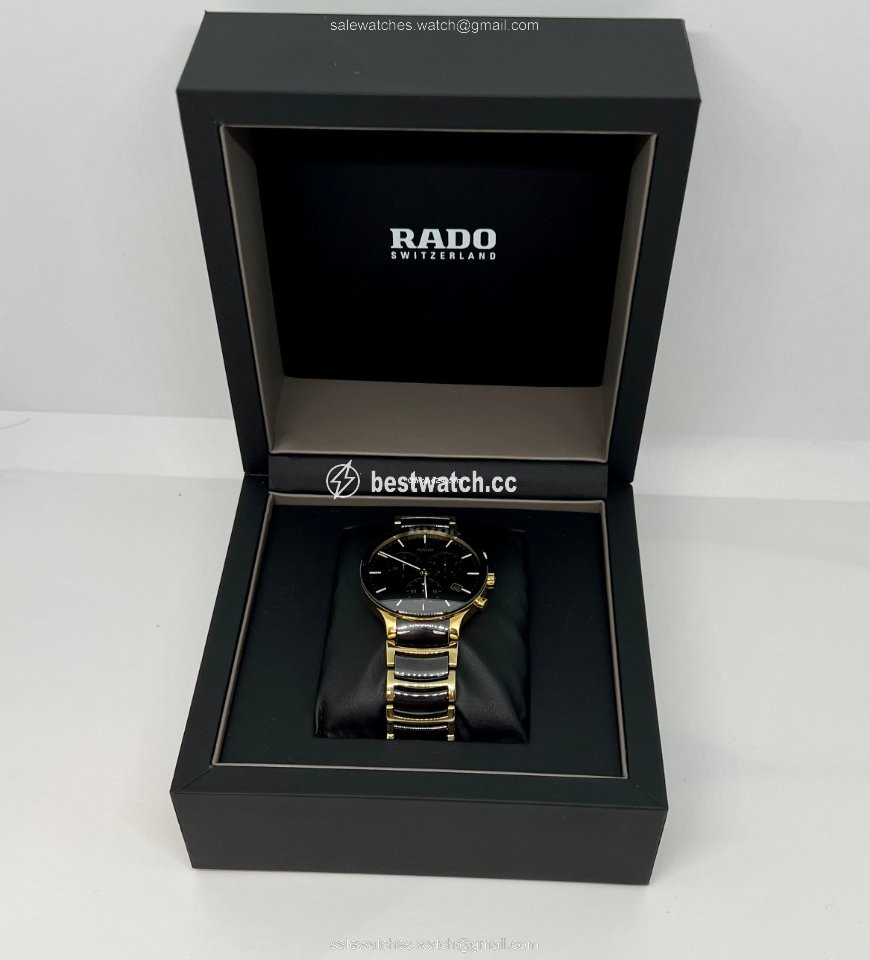 IMG_9085 Rado Centrix Mens watch Unisex Quartz Gold Steel R30134162 Replica 2