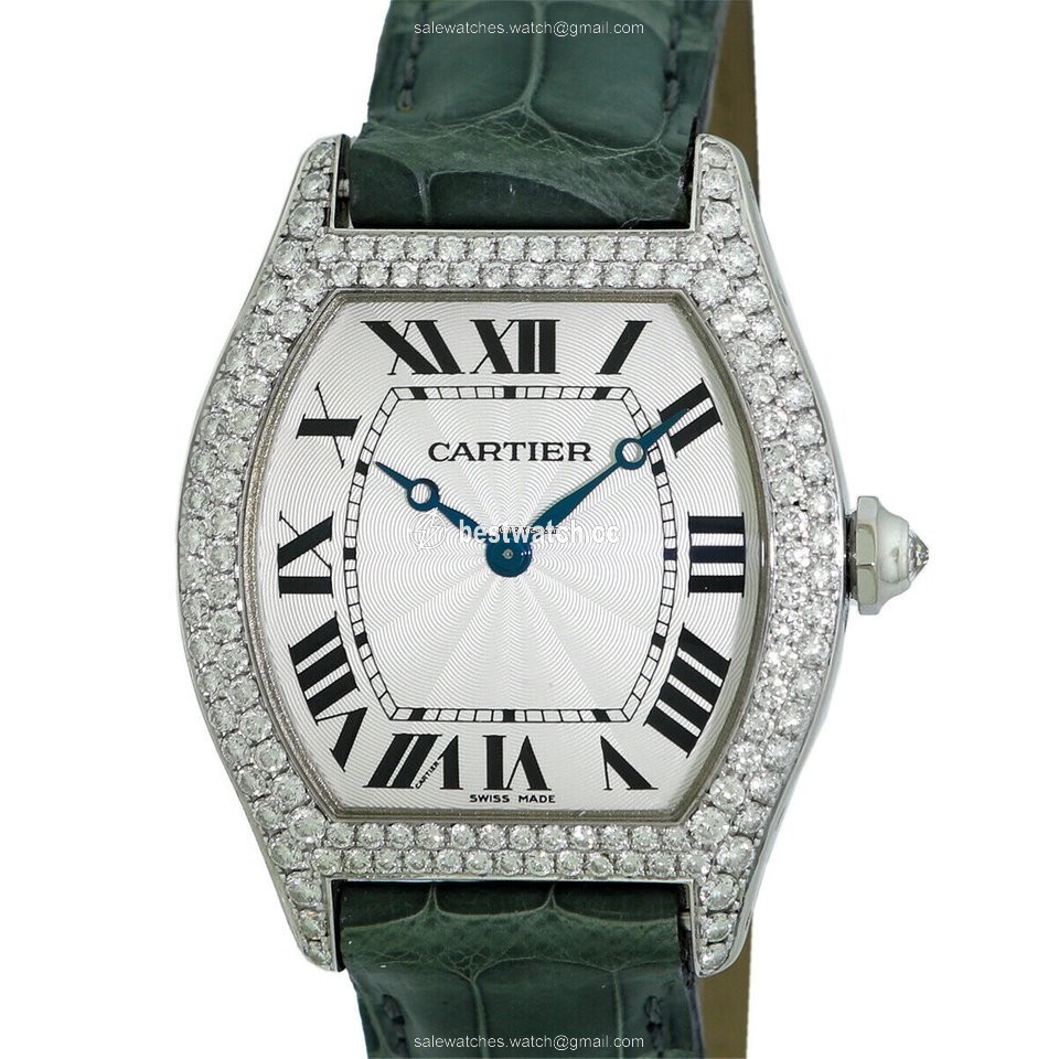 Cartier Tortue Mens watch Unisex Automatic White gold 2497 Replica 2
