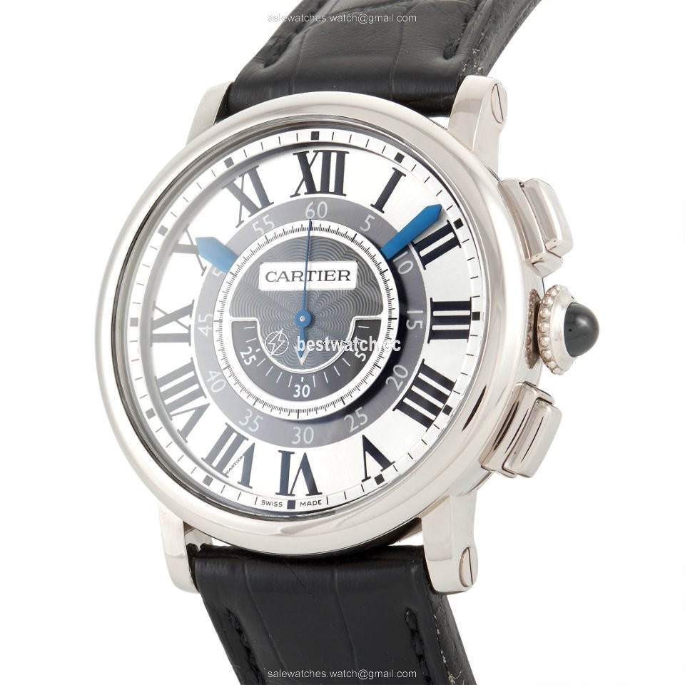 IMG_9085 Cartier Rotonde de Cartier Mens watch Unisex Manual winding White gold W1556051 Replica 2