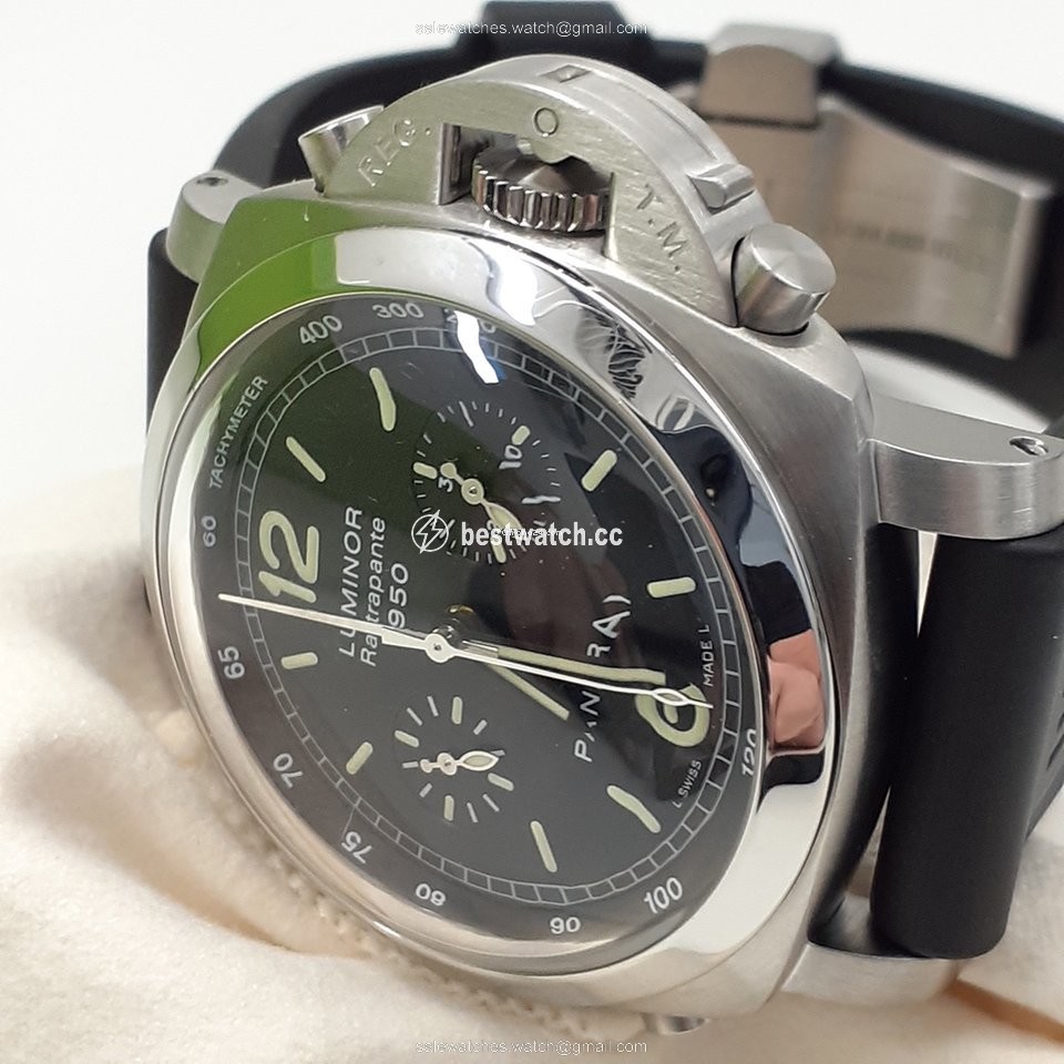 IMG_9085 Panerai Luminor 1950 3 Days Chrono Flyback Mens watch Unisex Automatic Steel PAM00213 Replica 2