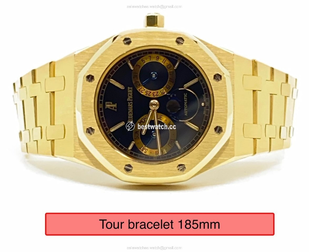 IMG_9085 Audemars Piguet Royal Oak Dual Time Mens watch Unisex Automatic Yellow gold 25730BA Replica 2