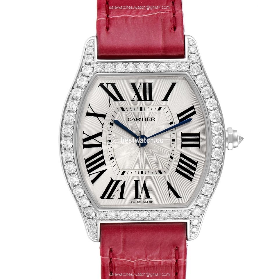IMG_9085 Cartier Tortue Womens watch Manual winding White gold WA501009 Replica 2