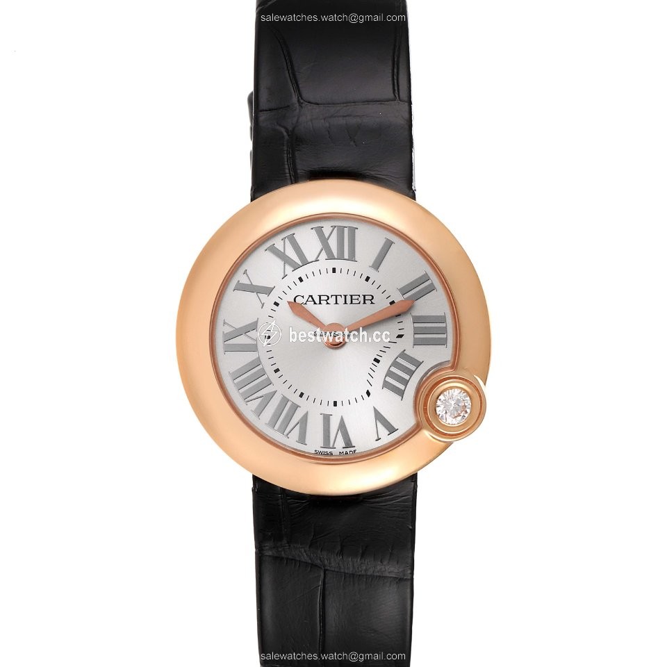 IMG_9085 Cartier Ballon Blanc Womens watch Quartz Rose gold WGBL0003 Replica 2