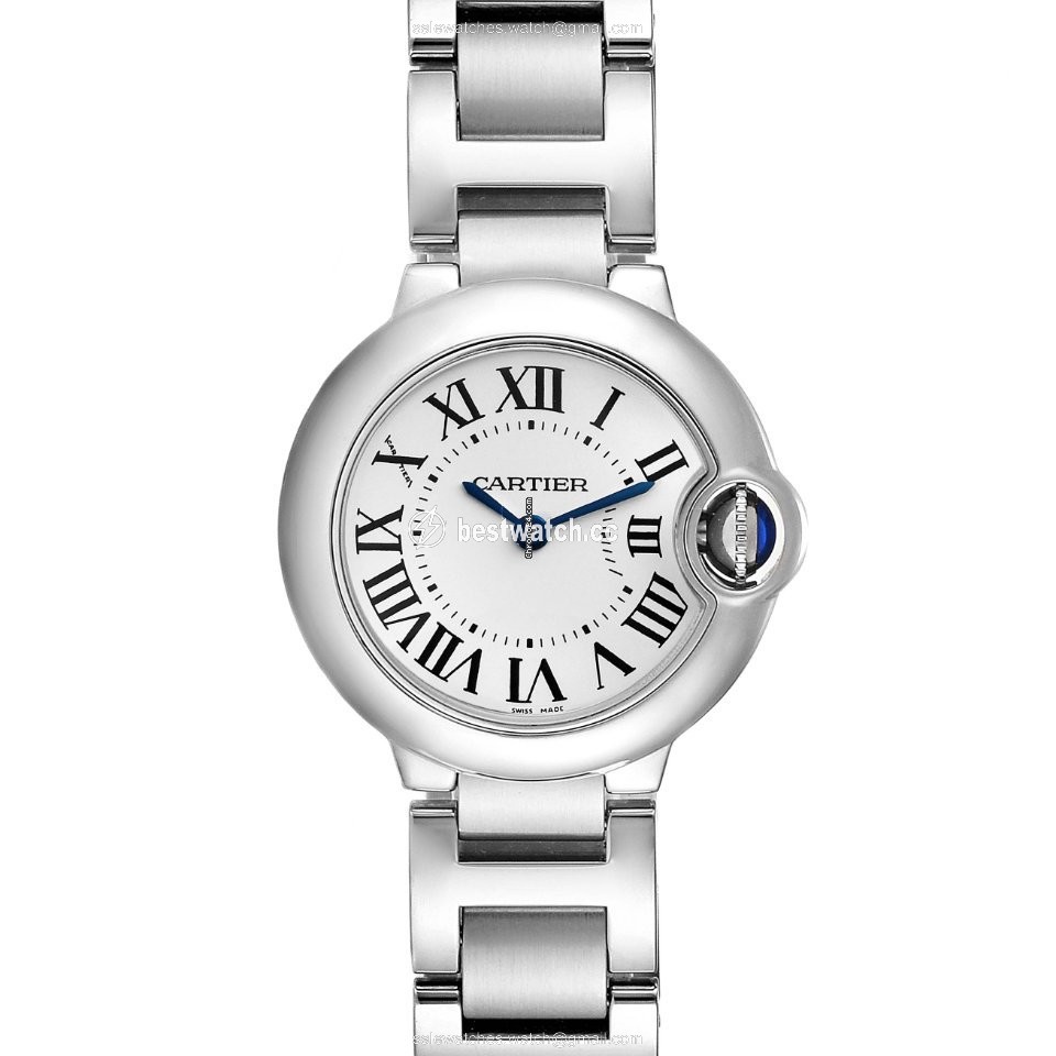 Cartier Ballon Bleu 28mm Womens watch Quartz Steel W69010Z4 Replica 2