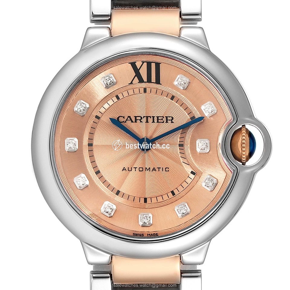 IMG_9085 Cartier Ballon Bleu 36mm Womens watch Automatic Steel WE902054 Replica 2