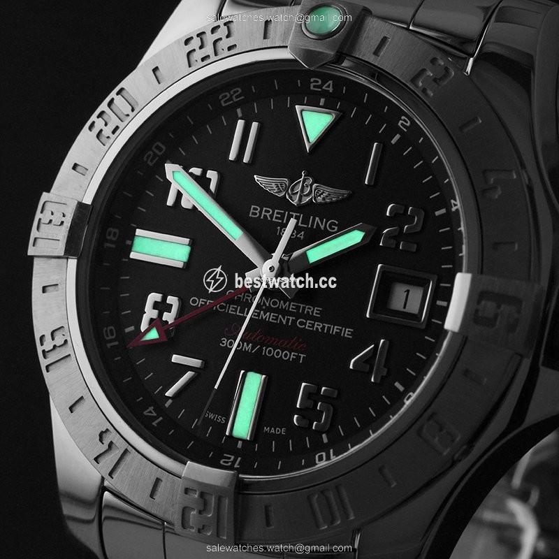 IMG_9085 Breitling Avenger II GMT Mens watch Unisex Automatic Steel A32390111B2A1 Replica 2
