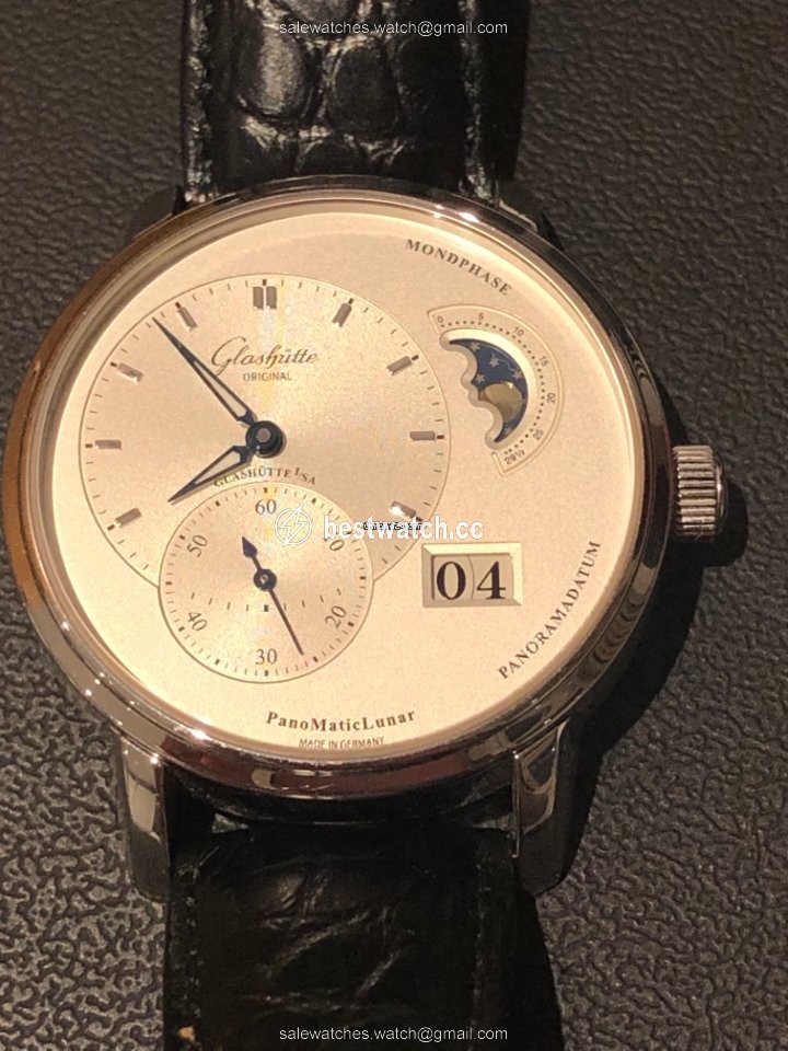 IMG_9085 Glashutte Original PanoMaticLunar Mens watch Unisex Automatic Steel 1-90-02-42-32-05 Replica 2