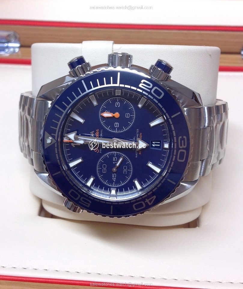 Omega Seamaster Planet Ocean Chronograph Mens watch Unisex Automatic Steel 215.30.46.51.03.001 Replica 2
