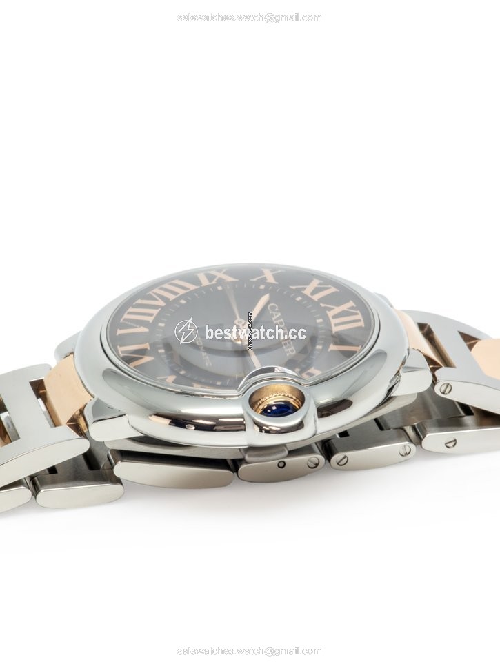 IMG_9085 Cartier Ballon Bleu 42mm Mens watch Unisex Automatic Gold Steel W6920032 Replica 2