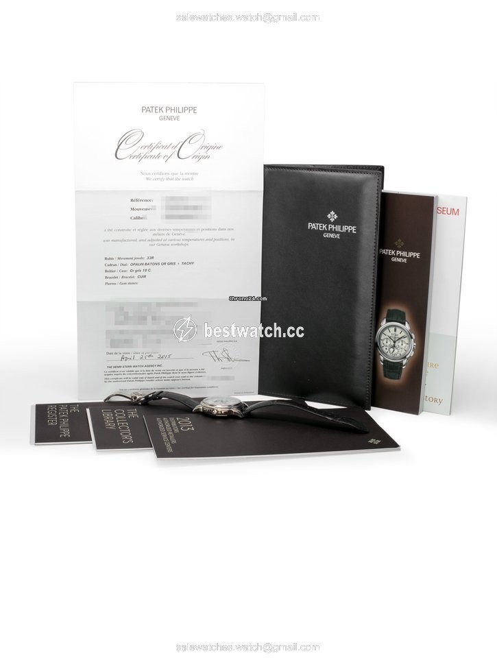 IMG_9085 Patek Philippe Perpetual Calendar Chronograph Mens watch Unisex Manual winding White gold 5270G-013 Replica 2