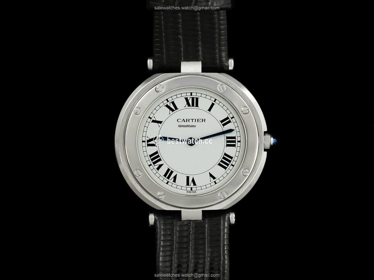 IMG_9085 Cartier Santos Mens watch Unisex Quartz Steel 8277 Replica 2