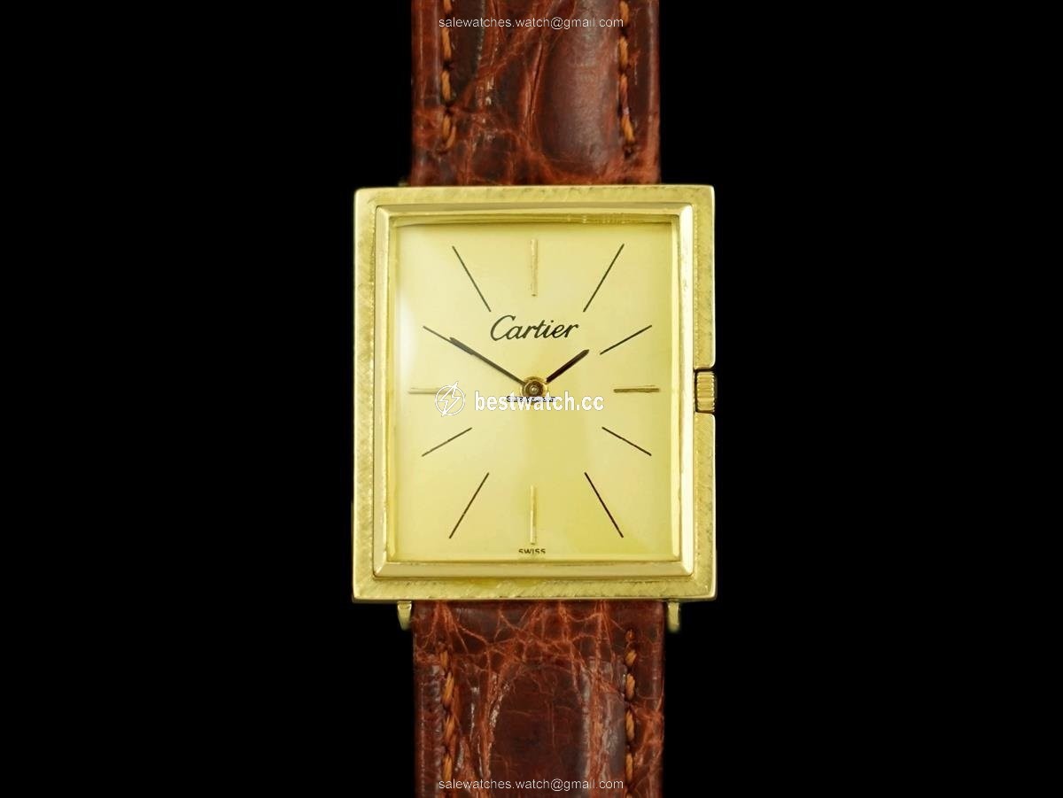 Cartier Mens watch Unisex Manual winding Yellow gold 7974 Replica 2