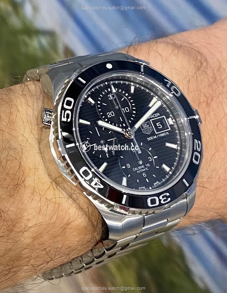 IMG_9085 TAG Heuer Aquaracer 500M Mens watch Unisex Automatic Steel CAK2110.BA0833 Replica 2