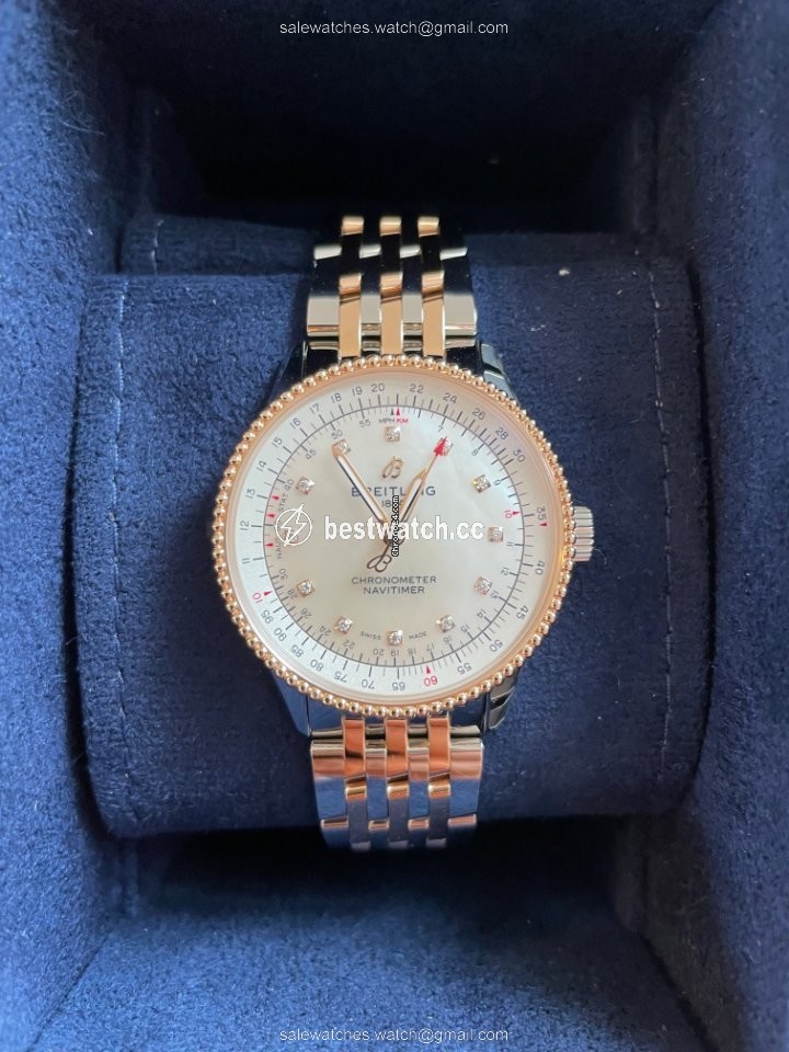 IMG_9085 Breitling Navitimer Womens watch Automatic Gold Steel U17395211A1U1 Replica 2