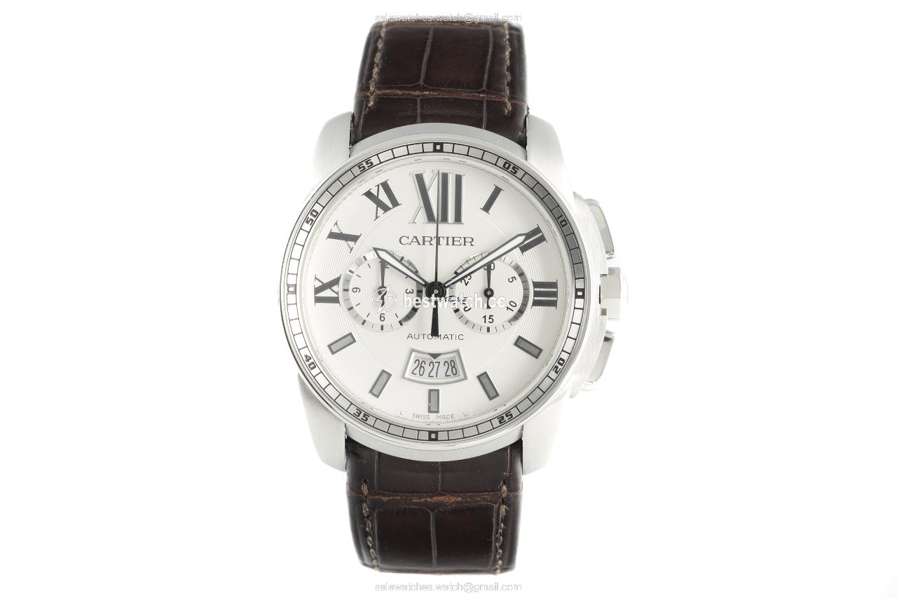 Cartier Calibre de Cartier Chronograph Mens watch Unisex Automatic Steel 3578 Replica 2