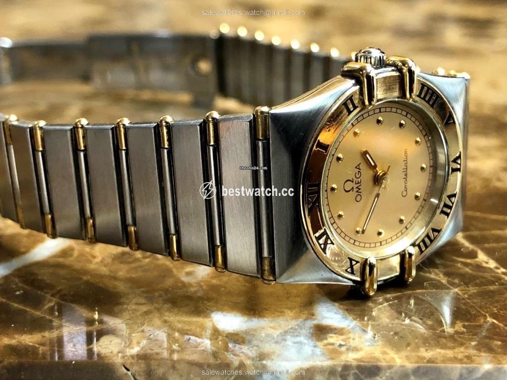 IMG_9085 Omega Constellation Quartz Womens watch Quartz Gold Steel 1262.70.00 Replica 2