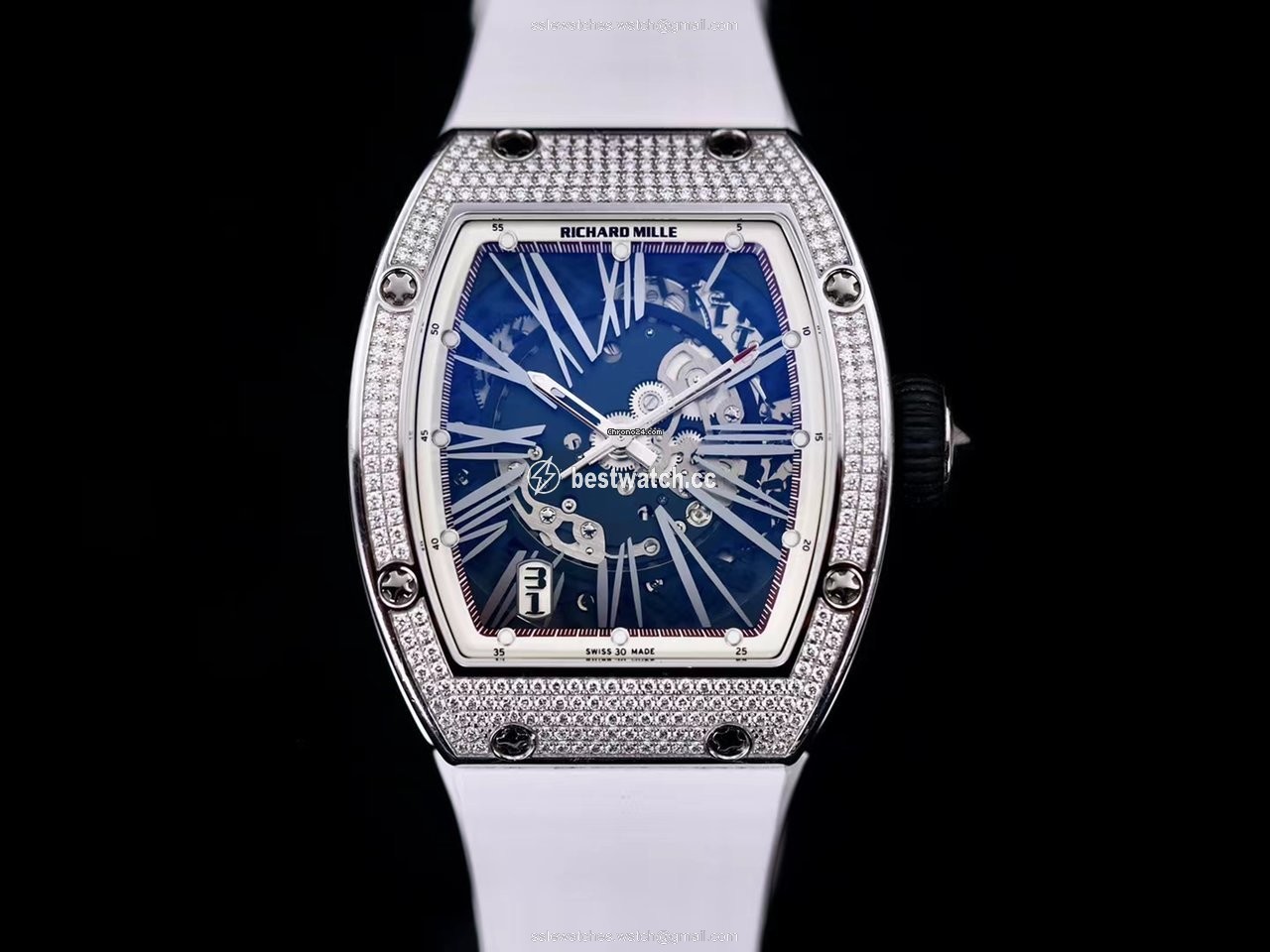 IMG_9085 Richard Mille Mens watch Unisex Automatic White gold Richard Mille RM 023 White Gold Replica 2