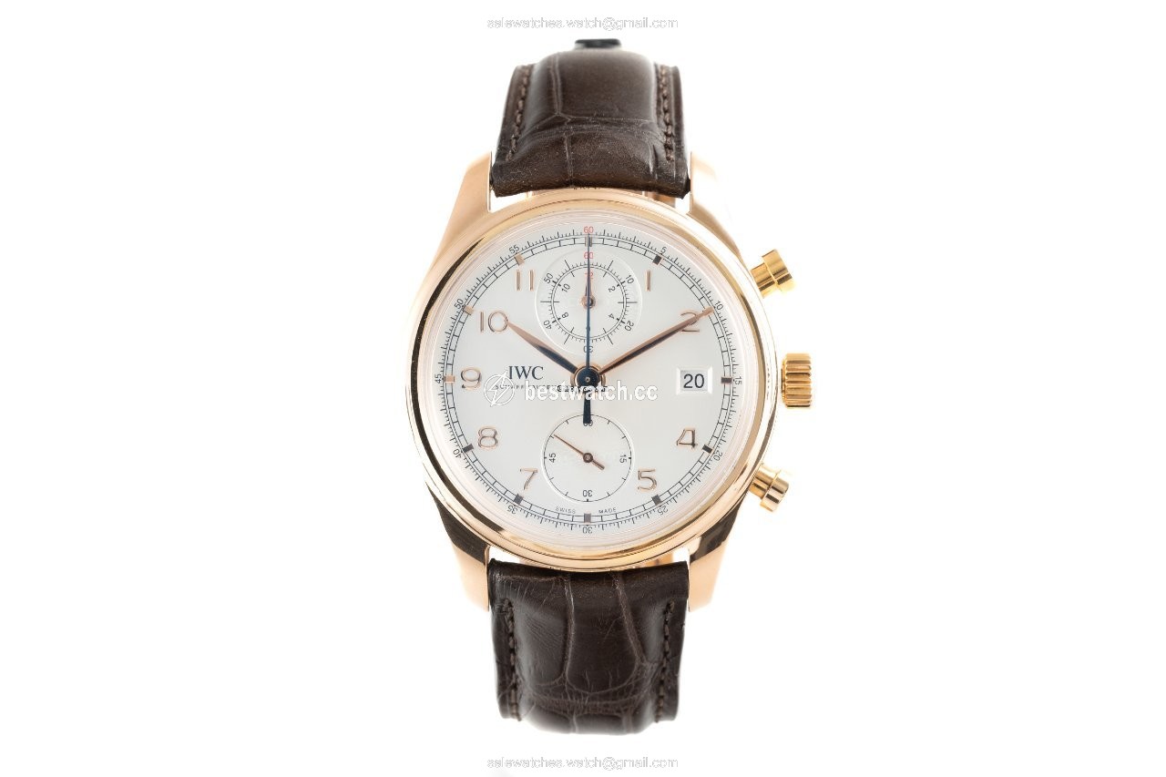 IMG_9085 IWC Portuguese Chronograph Mens watch Unisex Automatic Red gold IW390402 Replica 2