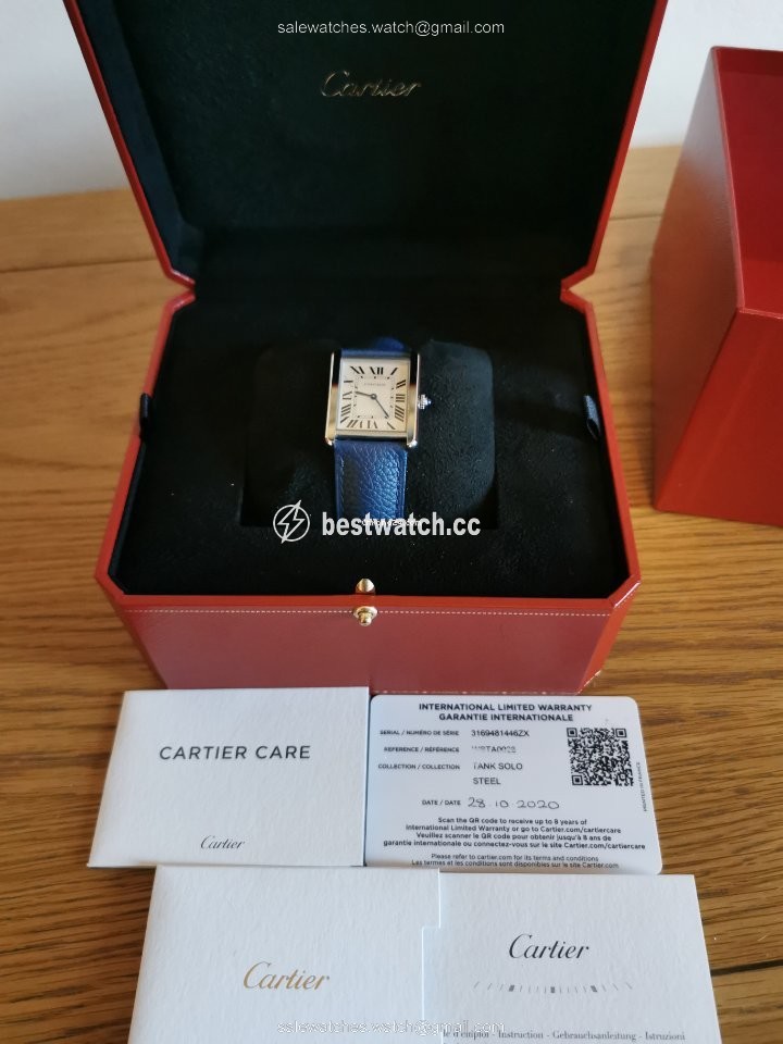 IMG_9085 Cartier Tank Solo Quartz Steel WSTA0028 Replica 2
