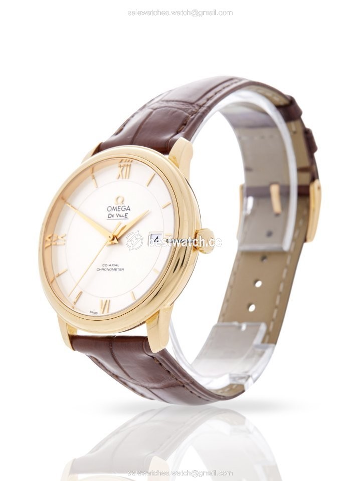 IMG_9085 Omega De Ville Prestige Mens watch Unisex Automatic Yellow gold 424.53.40.20.02.002 Replica 2