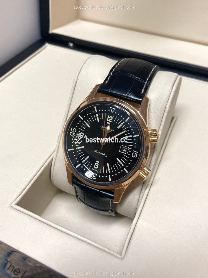 IMG_9085 Longines Legend Diver Mens watch Unisex Automatic Rose gold L3.674.8.50.0 Replica 2