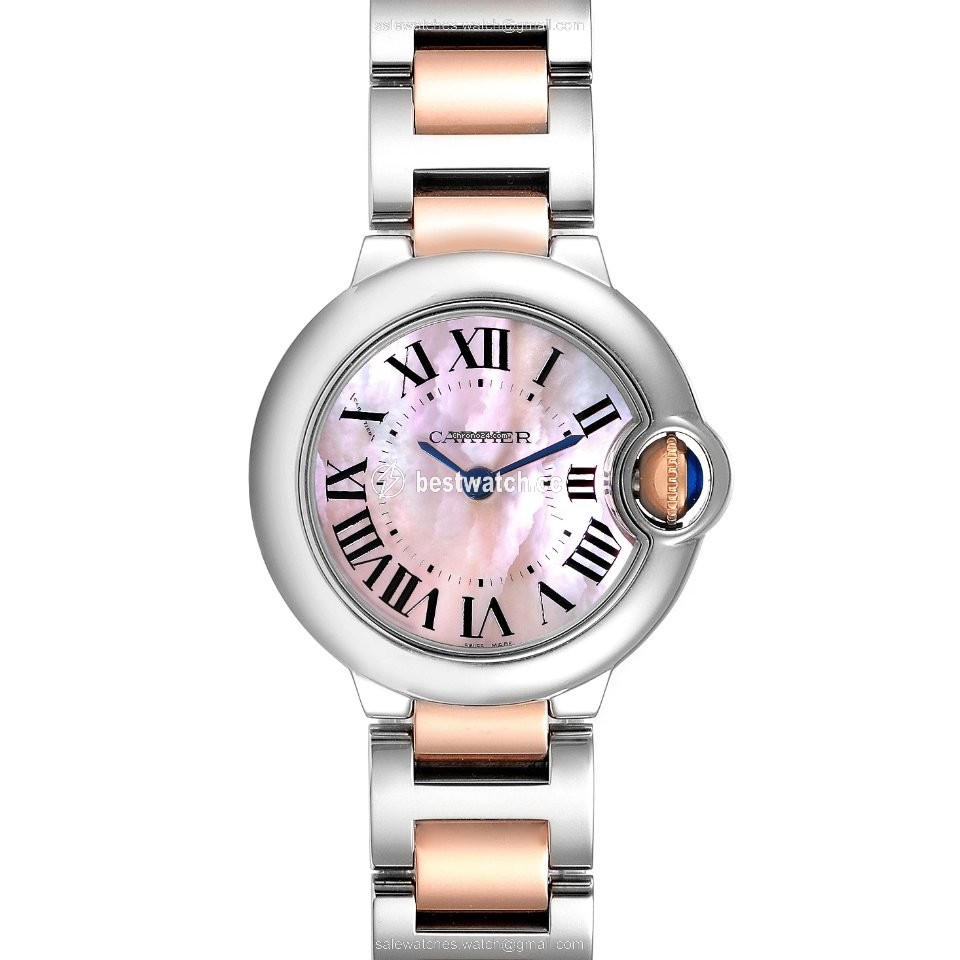 IMG_9085 Cartier Ballon Bleu 28mm Womens watch Quartz Steel W6920034 Replica 2