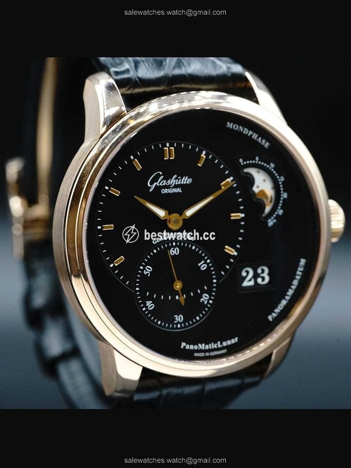 IMG_9085 Glashutte Original PanoMaticLunar Mens watch Unisex Automatic Red gold 1-90-02-49-35-30 Replica 2