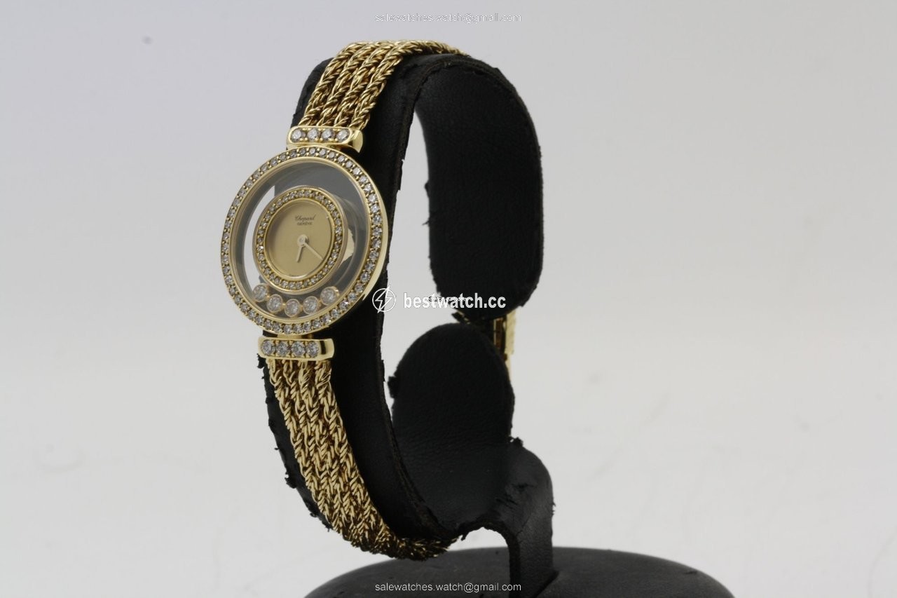 Chopard Happy Diamonds Womens watch Quartz Yellow gold 4097 Replica 2