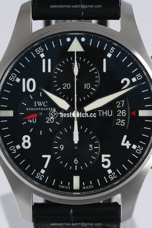 IMG_9085 IWC Pilot Chronograph Mens watch Unisex Automatic Steel IW3777-01 Replica 2