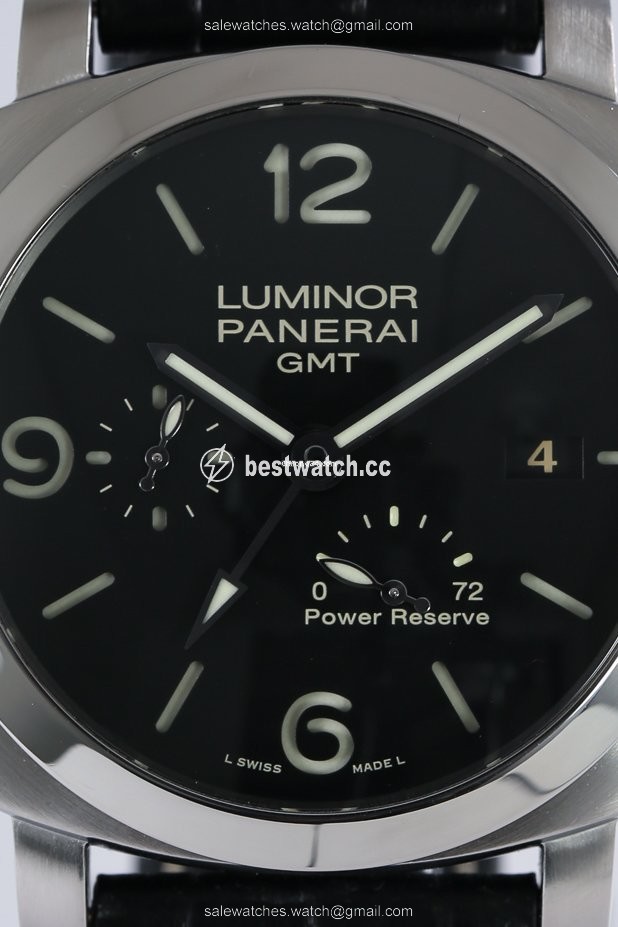 IMG_9085 Panerai Luminor 1950 3 Days GMT Power Reserve Automatic Mens watch Unisex Automatic Steel PAM 00321 Replica 2