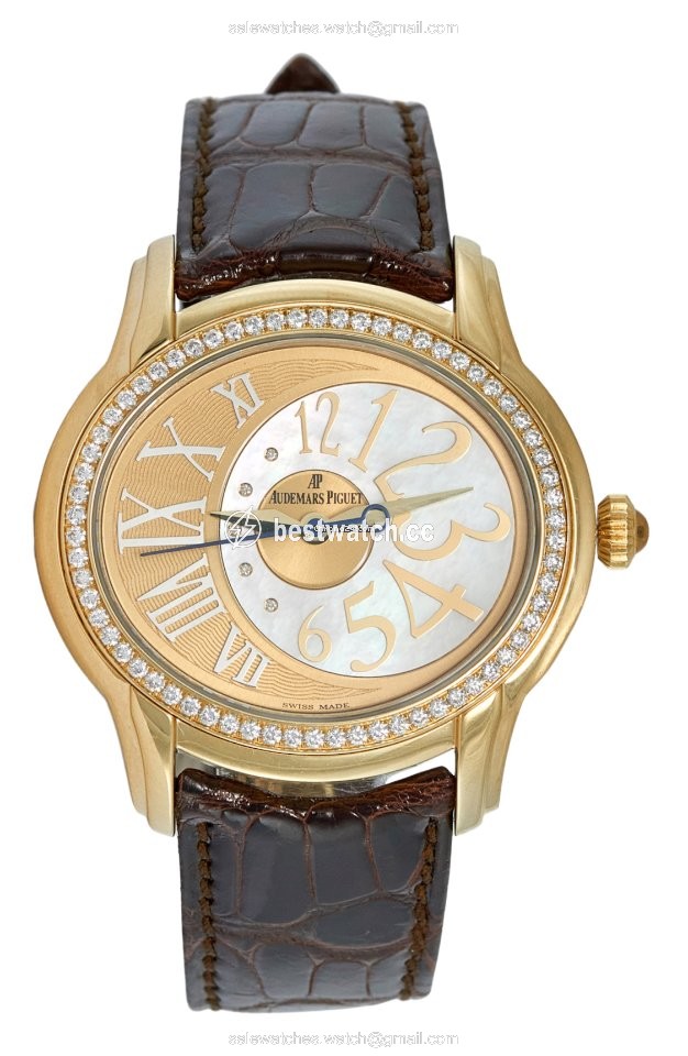 IMG_9085 Audemars Piguet Millenary Womens watch Automatic Yellow gold 77301BA.ZZ.D097CR.01 Replica 2