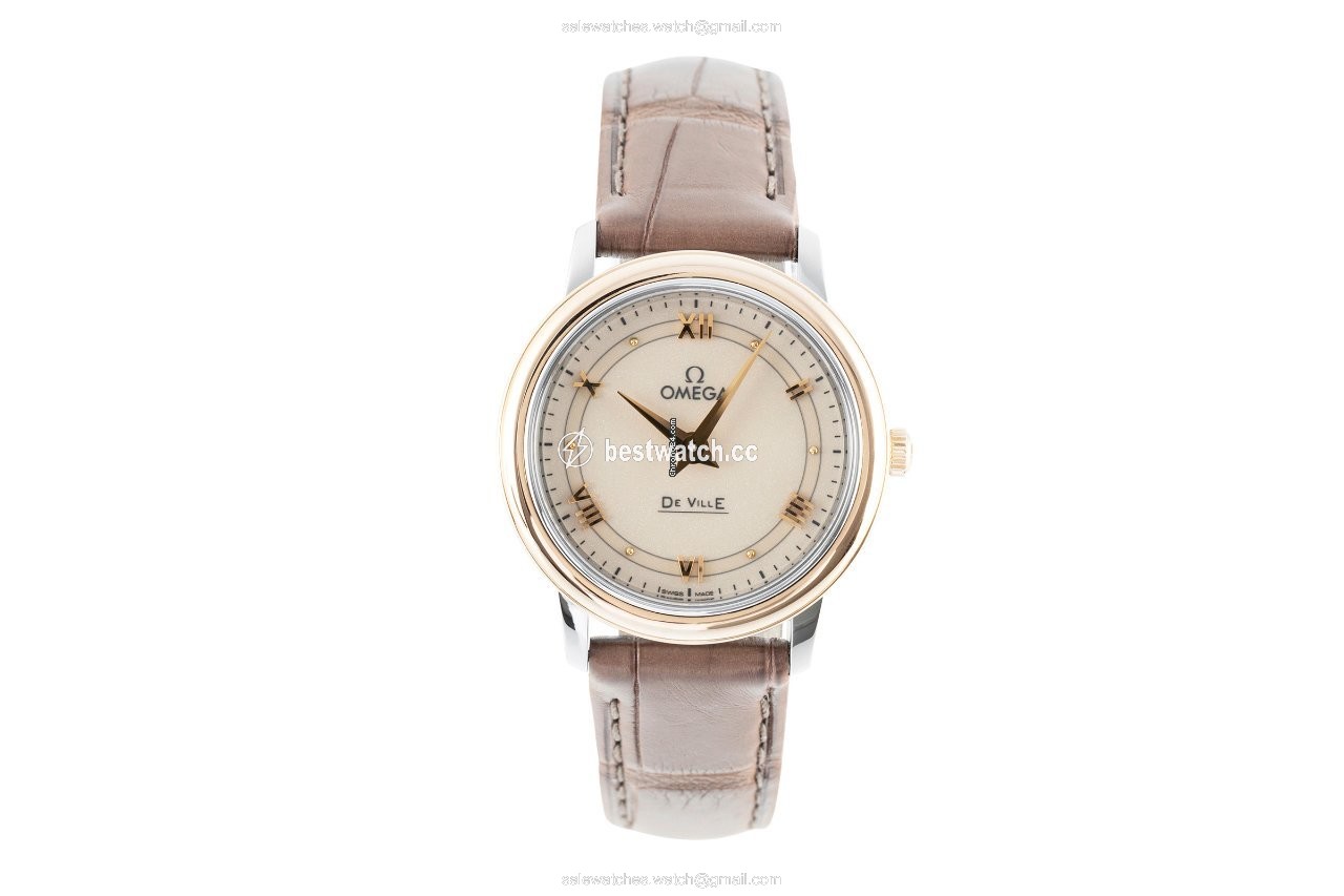 Omega De Ville Prestige Womens watch Quartz Gold Steel 424.23.27.60.09.001 Replica 2