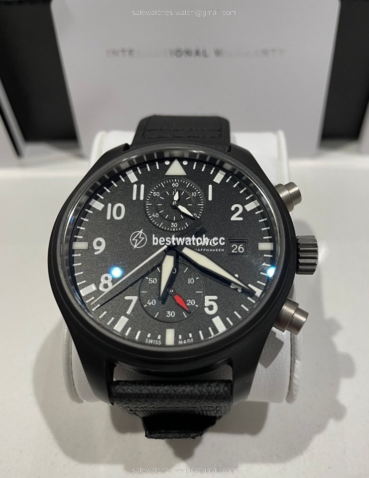 IMG_9085 IWC Pilot Chronograph Top Gun Mens watch Unisex Automatic Ceramic IW389001 Replica 2