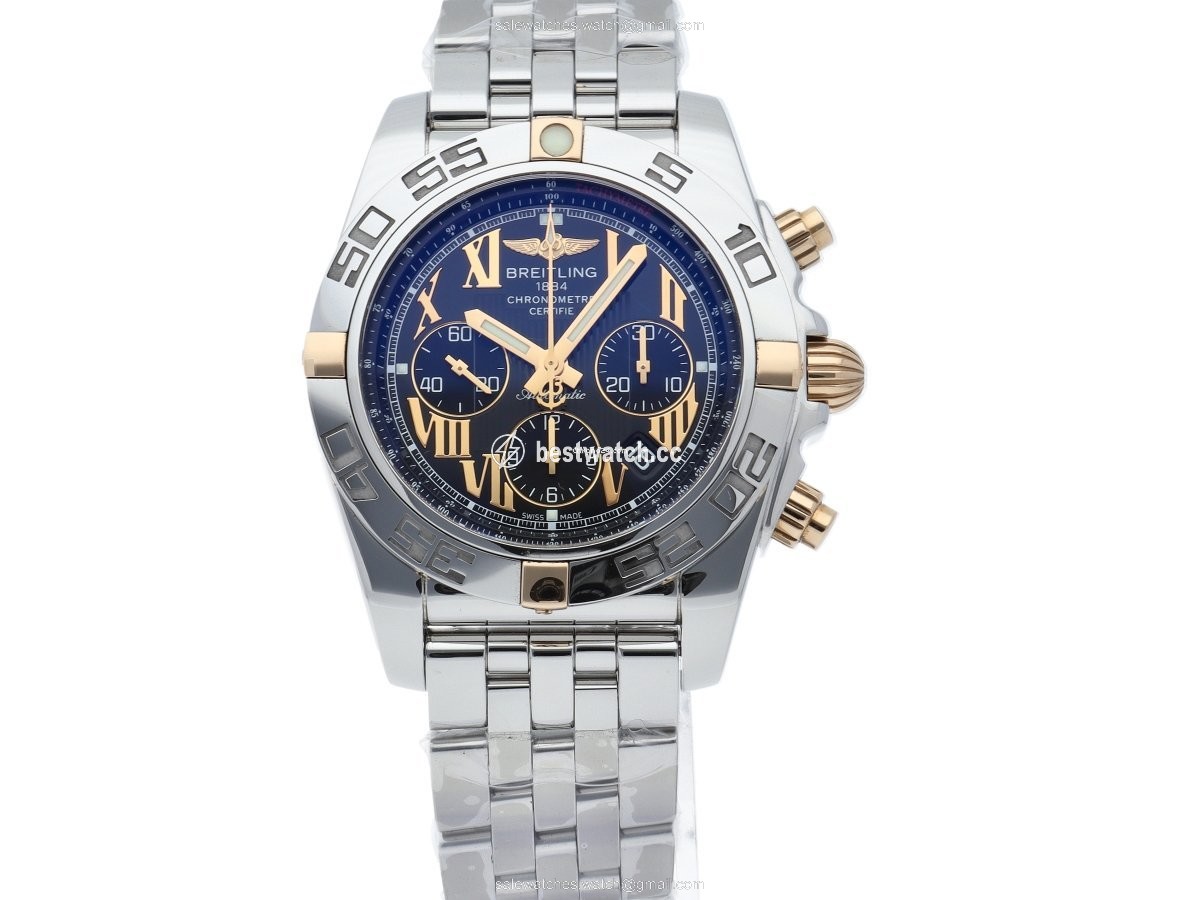 IMG_9085 Breitling Chronomat 44 Mens watch Unisex Automatic Gold Steel IB011012 B957 Replica 2