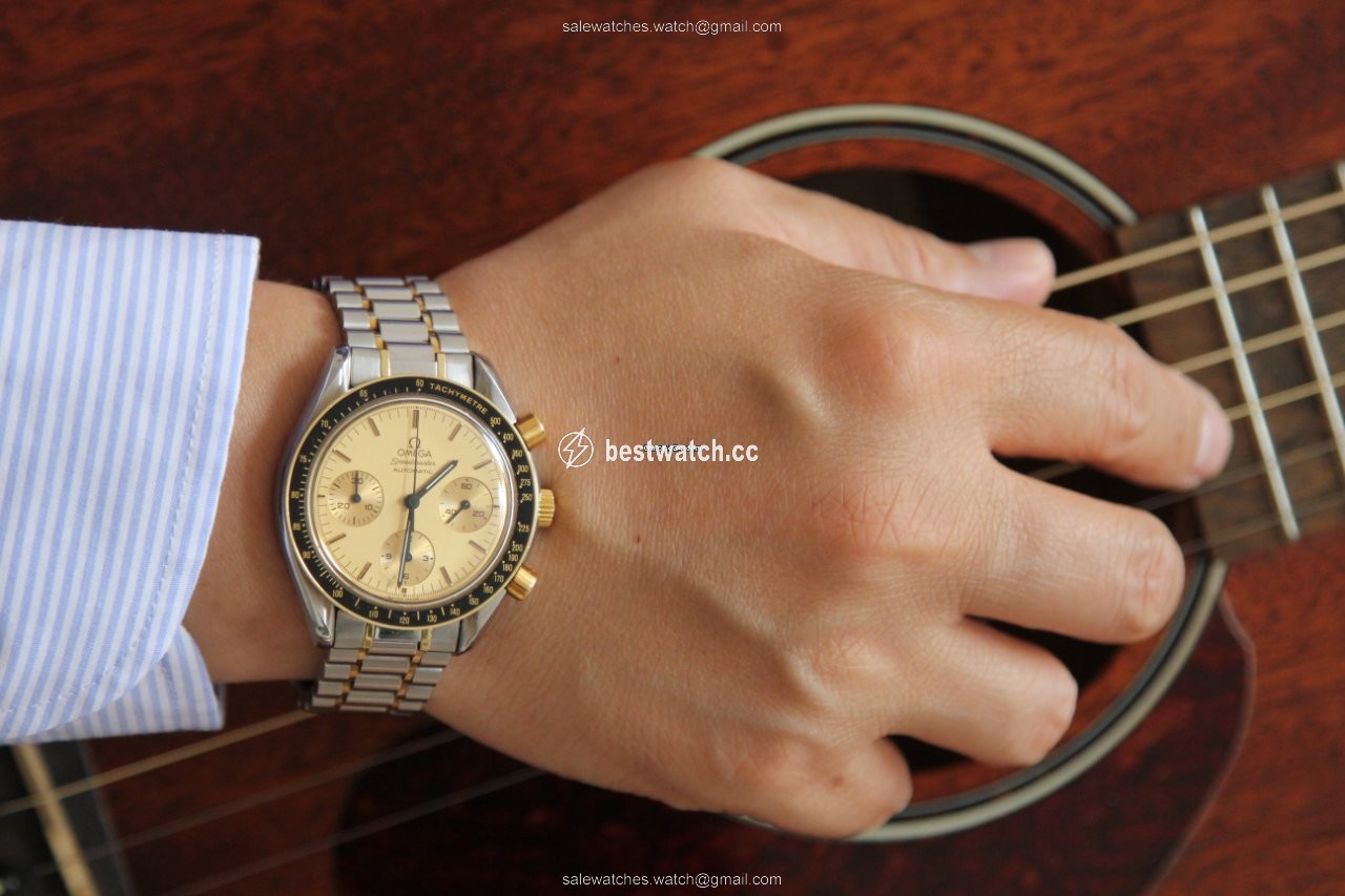 Omega Speedmaster Mens watch Unisex Automatic Gold Steel 3310.10 Replica 2