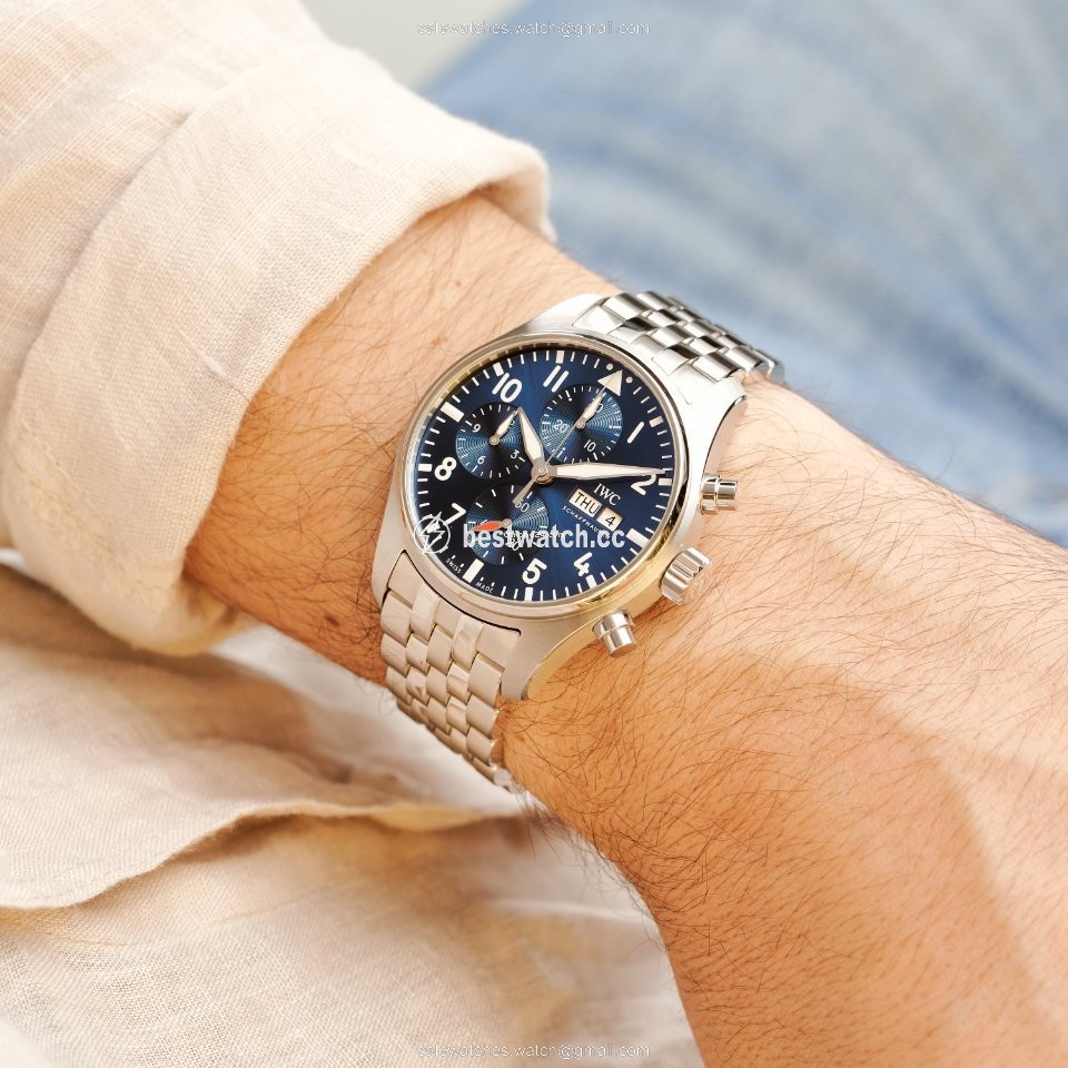 IMG_9085 IWC Pilot Chronograph Mens watch Unisex Automatic Steel IW388102 Replica 2