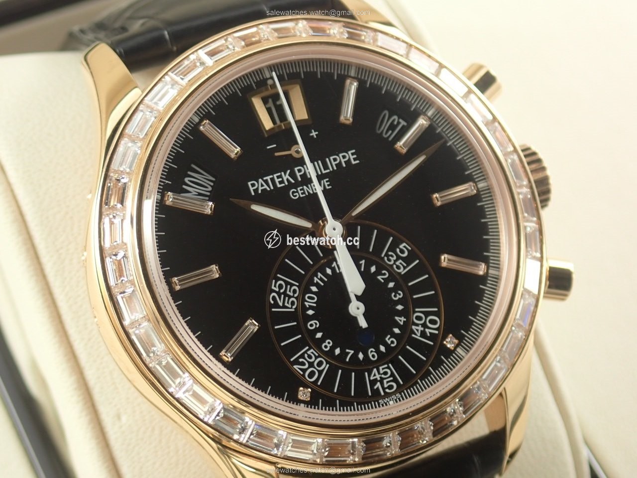 IMG_9085 Patek Philippe Annual Calendar Chronograph Automatic Red gold 5961R Replica 2