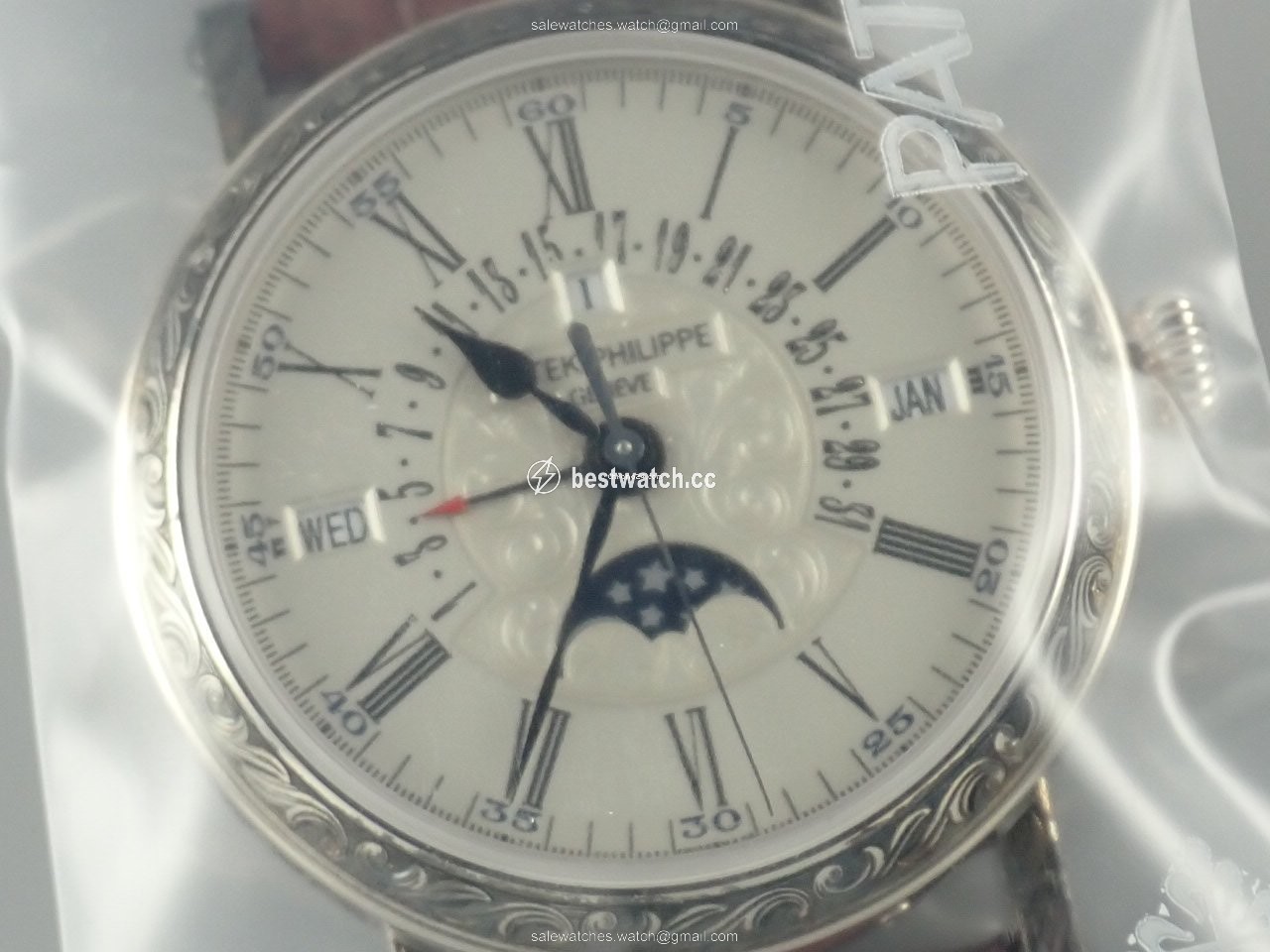 IMG_9085 Patek Philippe Perpetual Calendar Automatic White gold 5160G Replica 2