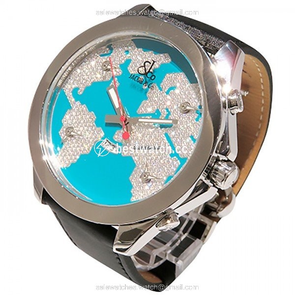IMG_9085 Jacob & Co. Five Time Zone Quartz Steel JC-47STQ Replica 2
