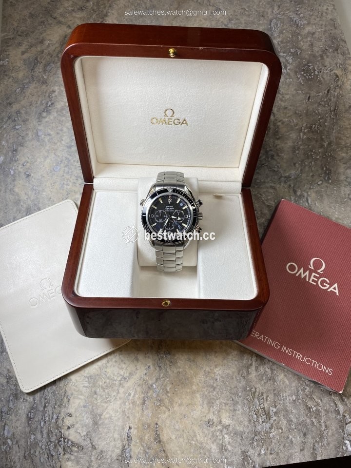 IMG_9085 Omega Seamaster Planet Ocean Chronograph Mens watch Unisex Automatic Steel 2210.50.00 Replica 2