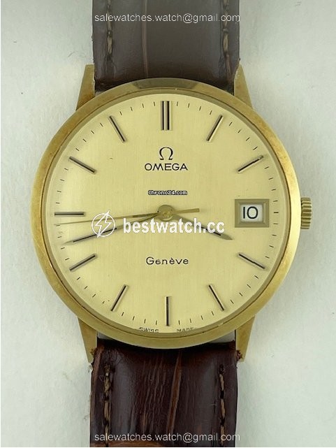 Omega Geneve Mens watch Unisex Manual winding Yellow gold 132 051 Replica 2