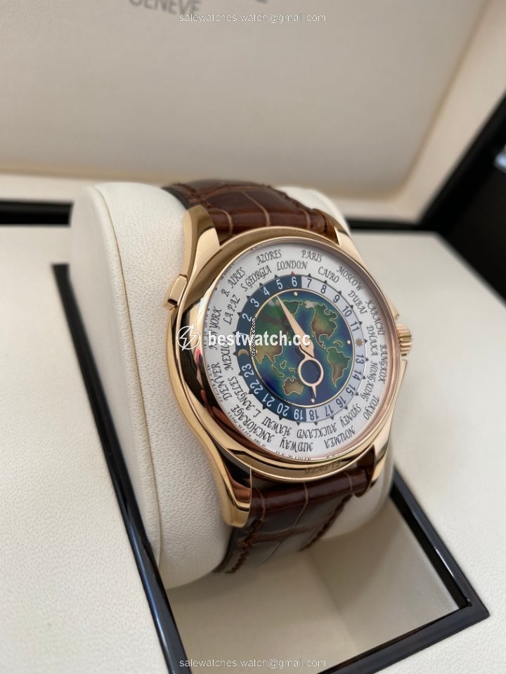 IMG_9085 Patek Philippe World Time Mens watch Unisex Automatic Rose gold 5131R-010 Replica 2