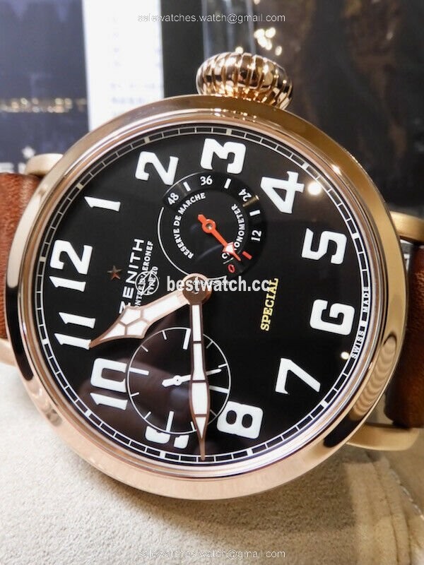 Zenith Pilot Manual winding Rose gold 18.2420.5011 21.C723 Replica 2