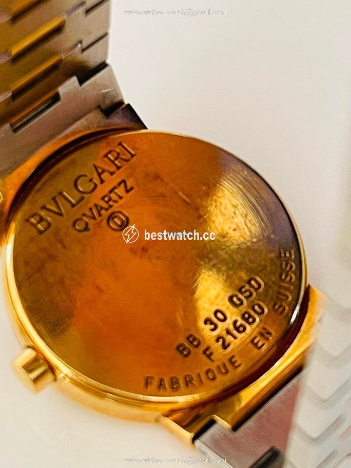 Bulgari Mens watch Unisex Quartz Yellow gold F21680 Replica 2