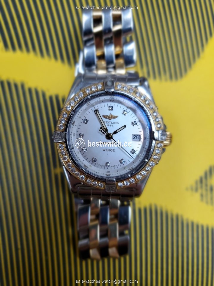 Breitling Wings Lady Womens watch Quartz Gold Steel D67350 Replica 2