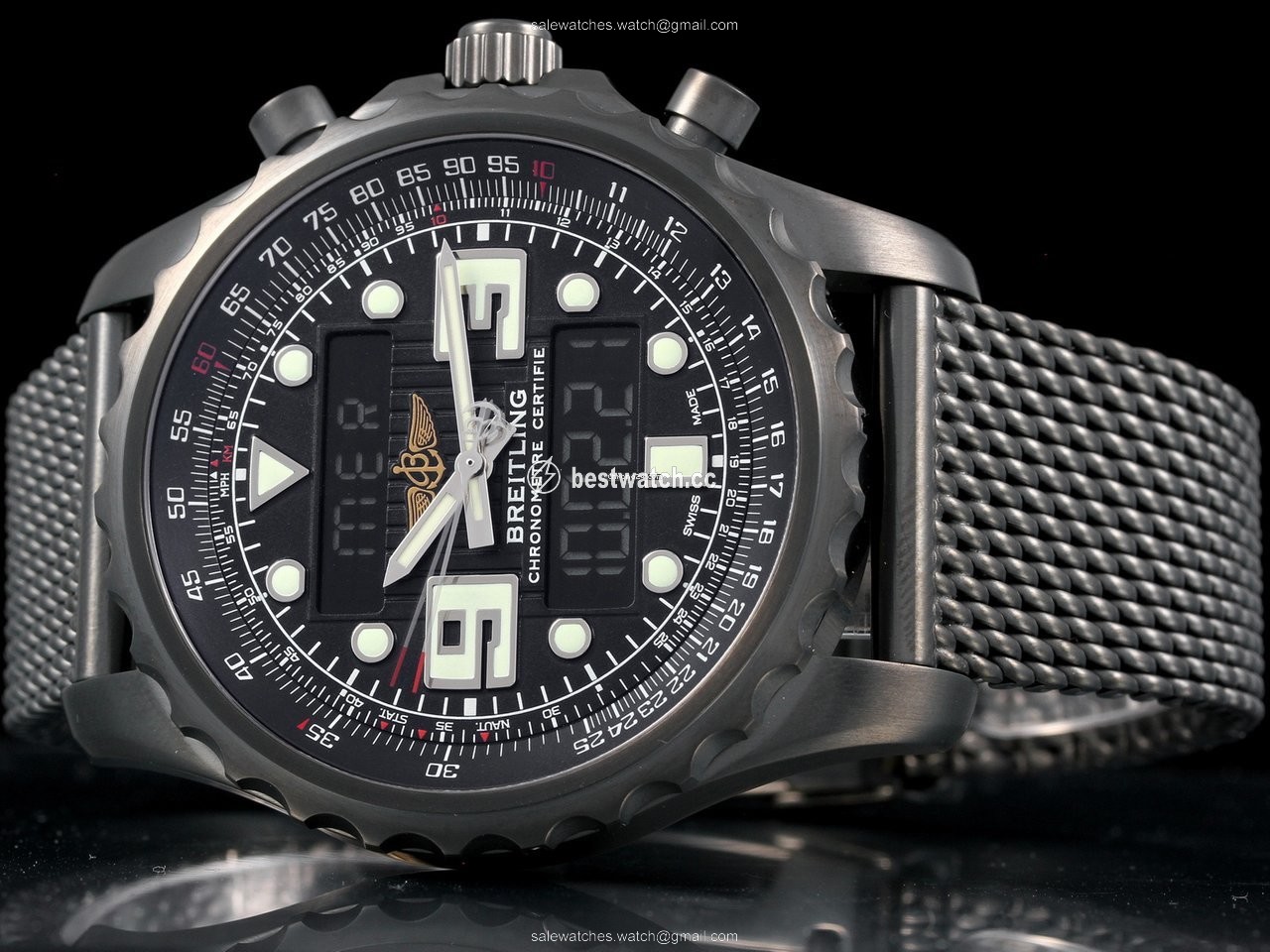 IMG_9085 Breitling Chronospace Mens watch Unisex Quartz Steel M7836522 L521 Replica 2