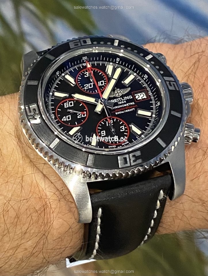 IMG_9085 Breitling Superocean Chronograph II Mens watch Unisex Automatic Steel A1334102 BA81 Replica 2