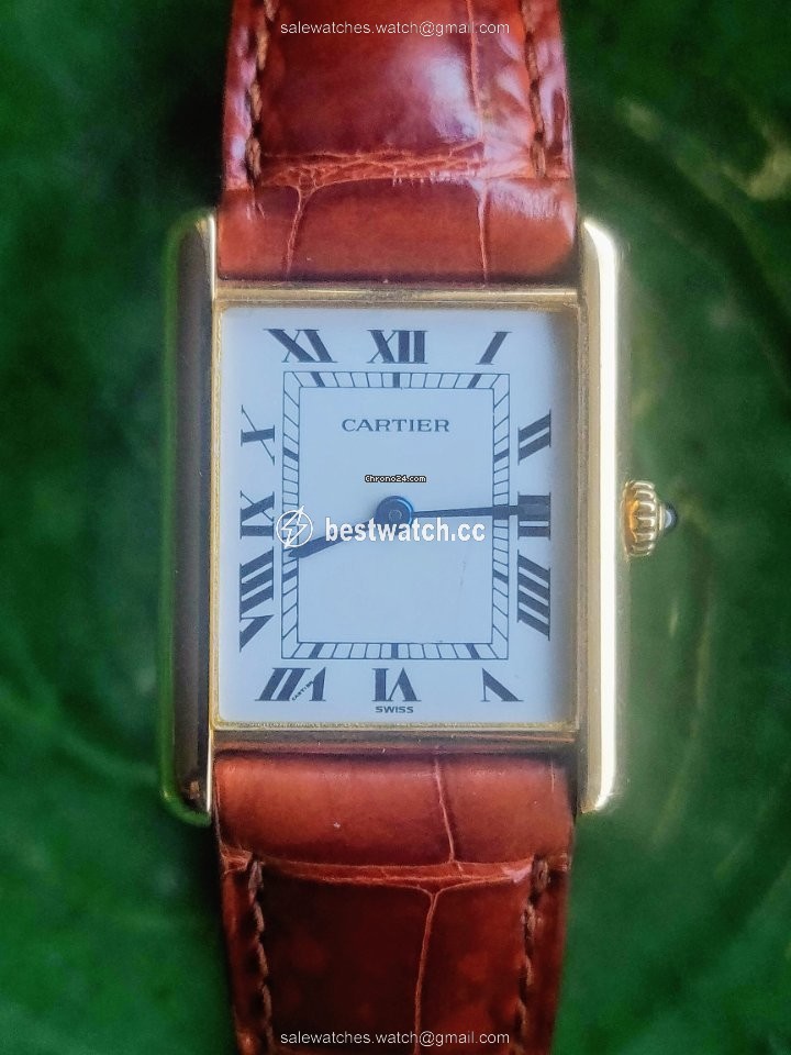 IMG_9085 Cartier Tank Louis Cartier Mens watch Unisex Quartz Yellow gold 81052 Replica 2