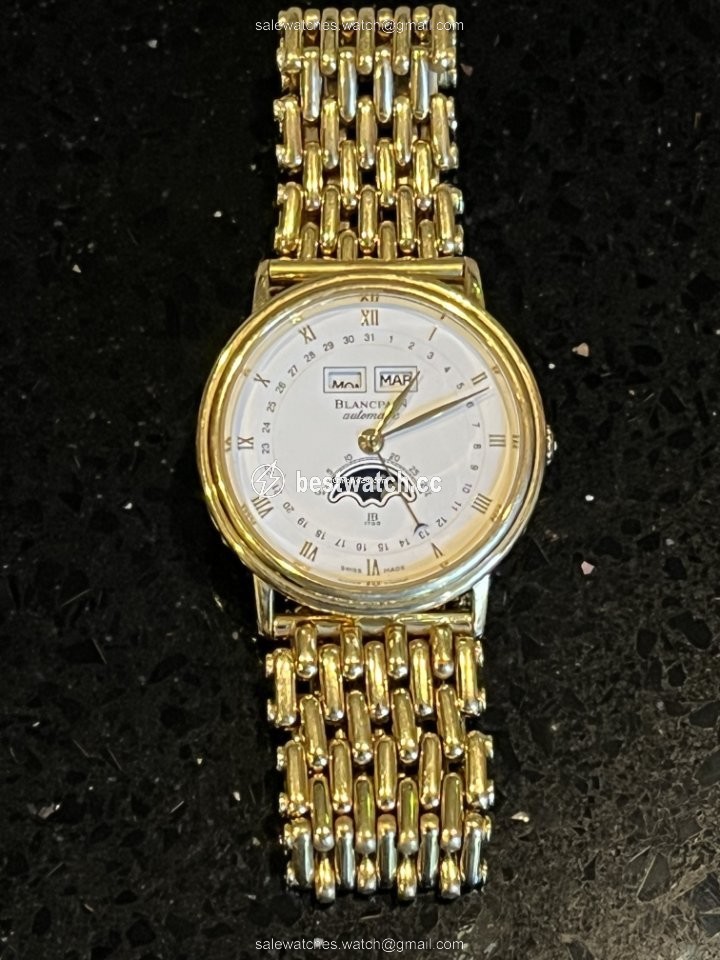 IMG_9085 Blancpain Villeret Quantieme Complet Mens watch Unisex Automatic Yellow gold 6264-3642-55B Replica 2